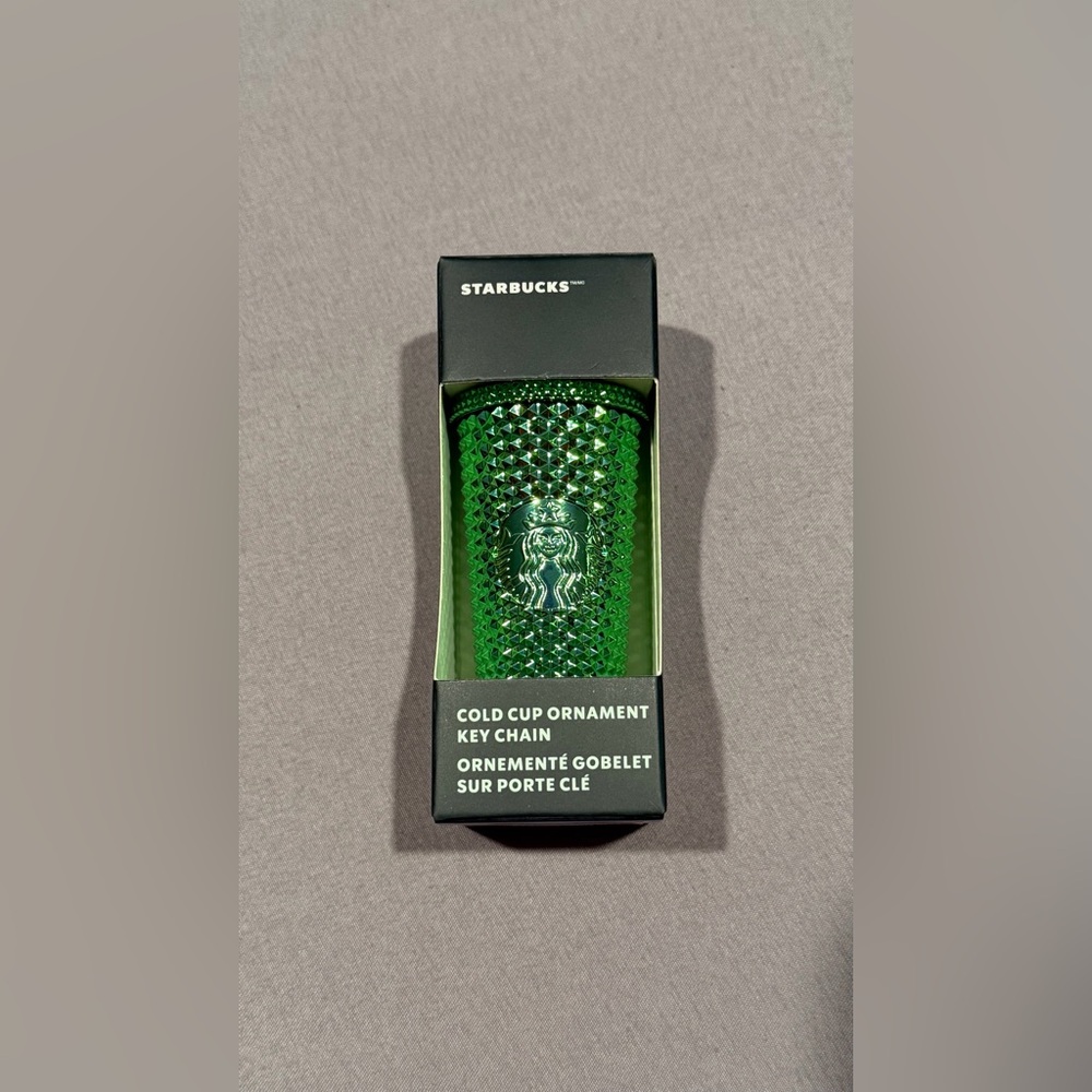 Starbucks Cold Cup Keychain Ornament - 2023 Green Studded New!
